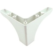 Resim Karakoçaksesuar Karakoç, Plastik, Bellona 10 Cm Beyaz Mobilya Ayağı (4 Adet) 