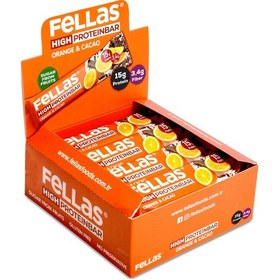 Resim Fellas Yüksek Protein Bar - Portakal & Kakao 45 G x 12 Adet 