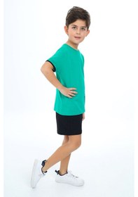 Resim Toontoy Kids Toontoy Erkek Çocuk Baskılı Şortlu Takım Koyu Yeşil 