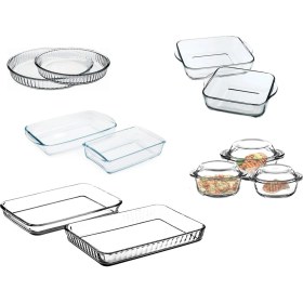 Resim Paşabahçe Borcam Tepsi Tencere Seti - 11 Prç. Borcam Çeyiz Seti 