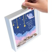 Resim Reedark Ahşap Kumbara - Çocuklar İçin Para Biriktirme Kutusu 20x20 Cm Çok Renkli 