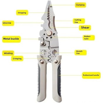 Konesam Çok Fonksiyonlu Elektrik Testeri: Kablo Soyma, Bükme, Presleme Aleti - Dayanıklı Malzeme İle Profesyonel Ve Ev Kullanıma Uygun