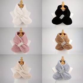 Resim Sonbahar Ve Kış Sıcak Eşarp İnci Kürk Boyun Sıcak Peluş Eşarp Zarif Eşarp Eşarp Kadın Sonbahar Ve Kış İnci Kürk Peluş Boyun Taklidi Rex Tavşan Kürk Sıcak Kalın İnci Toka Çapraz Çok Yönlü Noel Sevgililer Günü Tatil Hediyesi 