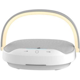 Resim Wiwu Y1 Gece Lambalı Ve Kablosuz Şarj Standlı Bluetooth Speaker Hoparlör - ZORE-263612 