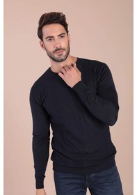 Resim Ferraro Bisiklet Yaka Superfine Yün Kazak - Lacivert Lacivert (490434032) Lacivert 