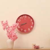 Resim Klik Duvar Saati - Pembe - 38 cm 