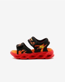 Resim Skechers Thermo-splash - Heat Tide Küçük Erkek Çocuk Siyah Işıklı Sandalet 400102n Bkrd 