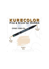 Resim Zig Kurecolor Fine & Brush For Manga Çizim Kalemi 416 Ivory 