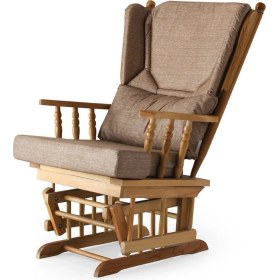 Resim Bonita Baba, Emzirme Koltuğu Sessiz Rulmanlı Konfor, Doğal Kayın Ahşap Tv Koltuğu 