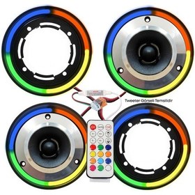 Resim Pixel Ledli 10cm Tweeter Kapak 4adet Poke Pk-5875 