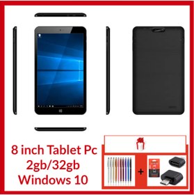 Resim Auris 8 Inc 2'si 1 Arada Windows 10 Tablet Arada Dönüştürülebilir Tablet Pc 