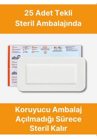 Resim Steril Yara Pedi, Nonwowen 10cmx30cm Pansuman Yara Örtüsü, Steril Tekli Paketlerde 25li Kutuda 