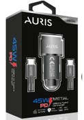 Resim AURISS Auris CR10 Araç Şarj Aleti Seti Lightning PD 45W 