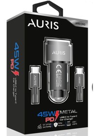 Resim AURISS Auris CR10 Araç Şarj Aleti Seti Lightning PD 45W 