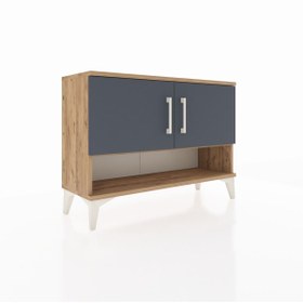 Resim Arges Şifonyer 2 Raflı 2 Kapaklı 88x30x64 - Antrasit / Aytaşı 