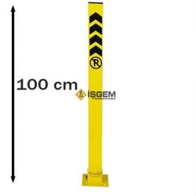Resim işgem safety Kilitli Kişisel Profil Yatar Otopark Bariyeri 100 Cm 