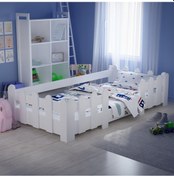Resim Tulipkids Montessori Karyola Beyaz 90x190 Yatak Uyumlu Oval Kesim Çocuk Yatağı Kids-104 