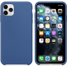 Resim Microsonic Iphone 11 Pro Max (6.5'') Kılıf Liquid Lansman Silikon Çini Mavisi 