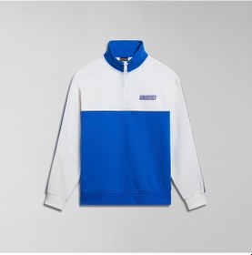 Resim Napapijri B-grober Hz Erkek Sweatshırt Np0a4hoyb2l1 Beyaz - Mavi 