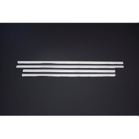 Resim Renault Clio Symbol 1 Sedan Uyumlu Cam Çıtası 4 Parça 1999-2008 Paslanmaz Krom 