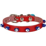 Resim Cattie Boncuklu Deri Kedi Boyun Tasması S 1x18-22CM Kırmızı 