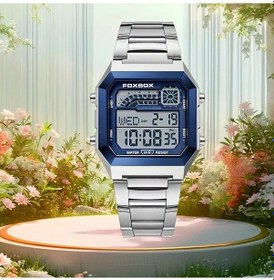 Resim Gaojunshop01 Foxbox Erkek 2025 Spor Multifonksiyonel Luminous Kadran Hafta Takvim Kronometre Çelik Kayış Diğer 
