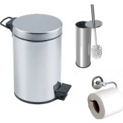 Resim Arçe Banyo Çöp Kovası Seti Çöp Kovası Fırça Kağıtlık 