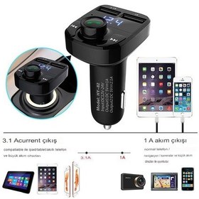 Resim Fm Transmitter Bluetooth Araç Kiti Çakmaklık Mp3 Usb Sd 