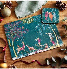 Resim Woodland Tales Büyük Amerikan Servisleri, 4'lü Set Yeşil 