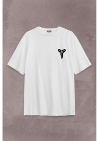 Resim Kobe Bryant Black Mamba Logo Nba Basketball Sırt Ön Baskılı Oversize Tişört Unisex T-shirt 001 