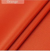 Resim Siyah Deri Onarım Patche Bant Kendinden Yapışkanlı Deri Yamalar Kanepeler Orange 300x50cm 