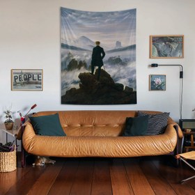 Resim Wanderer above the Sea of Fog Duvar Örtüsü - 160 cm x 220 cm 