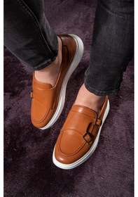 Resim Strap Hakiki Deri Erkek Günlük Ayakkabı, Loafer Ayakkabı, Günlük Ayakkabı, Hafif Ayakkabı 