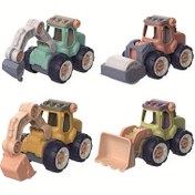 Resim USATDD Araç Modeli Yaratıcı DIY Minyatür Kamyon Seti, Renkler ve Desenler Rastgele Yangın Kamyonu Modeli, Araba Oyuncakları, Mini İnatör Mühendislik Araç, Mühendislik Oyuncak Doğum Günü Hediyesi Erkek Kızlar için 