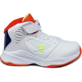 Resim Jump 29196 Beyaz - Turuncu Üniseks Çocuk Basketbol Spor Ayakkabısı Beyaz - Turuncu 