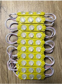 Resim 12 Volt 3 Lü 3 Watt Geniş Lensli 3030 Modül Led 10 Adet Amber - Sarı 