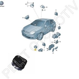 Resim Eos Ayna Ayar Düğmesi 1k0959565j 2009 - 2011 