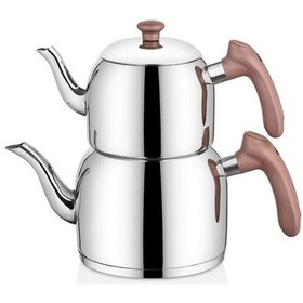 Resim Özkent K-392 Vista Orta Boy Sade Çaydanlık Takımı Rosegold Özkent 