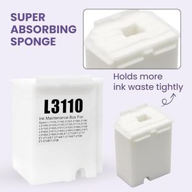 Resim Epson 103 L1110 ile uyumlu Yazıcı Süngerli Atık Mürekkep Tankı Atık Kutusu Waste Ink Pad 3 Adet 
