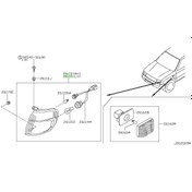 Resim Depo Japon Pıck-Up (D22) 2.7 D:3.2 Td 2000-2001 Sinyal Lambası Sol . (Oem No:26115Vj825) 