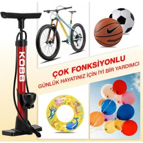 Resim KOBB KB3848 87 PSI Analog Basınç Göstergeli Taşınabilir El Pompası 