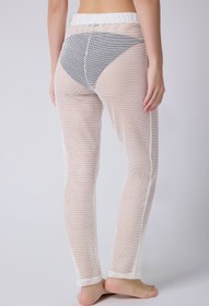 Resim MY Wooft Beyaz Yazlık Plaj Kıyafeti Pareo Mayo Ve Bikini Üstü Pantolon 
