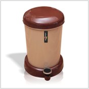 Resim M3DECORİUM Büyük 11 Lt. Pedallı 55cm Siyah Ev Ofis Mutfak Banyo Masaaltı Kapı Arkası Saplı Kovalı Çöp Kovası 