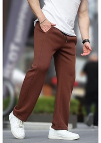 Resim Acı Kahverengi Geniş Kesim Düz Paça Eşofman Altı 6550 Acı Kahverengi 