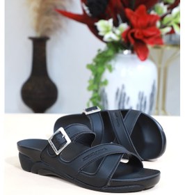 Resim Konfores 1165-Venedik-2 Tam Anatomik Terlik Siyah 