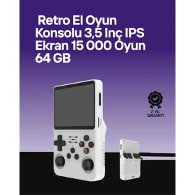 Resim Hobilinka 64 GB Retro Oyun Konsolu - Çoklu Emülatör Desteği, Linux Tabanlı Açık Sistem 
