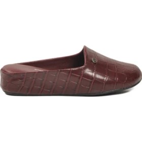 Resim Pierre Cardin Bordo Hafif Önü Kapalı Kadın Ev Terliği PC-55373 Z 