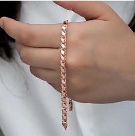 Resim Gümüş Rose Pullu Zincir Kadın Bileklik Gümüş - Rose Gold 