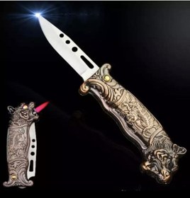 Resim Techmarketi Kaplan Figürlü Çakı Çakmak Modeli 