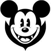 Resim Genel Markalar Vampir Mickey Sticker Oto Motor Laptop Duvar Folyo Sticker 25x25 cm 